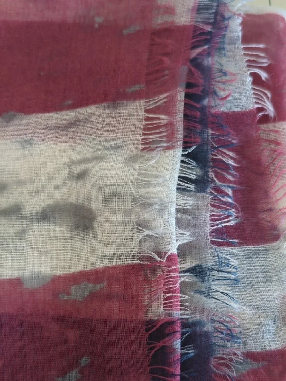 Distressed American Flag Tapestry - Red, White & Blue